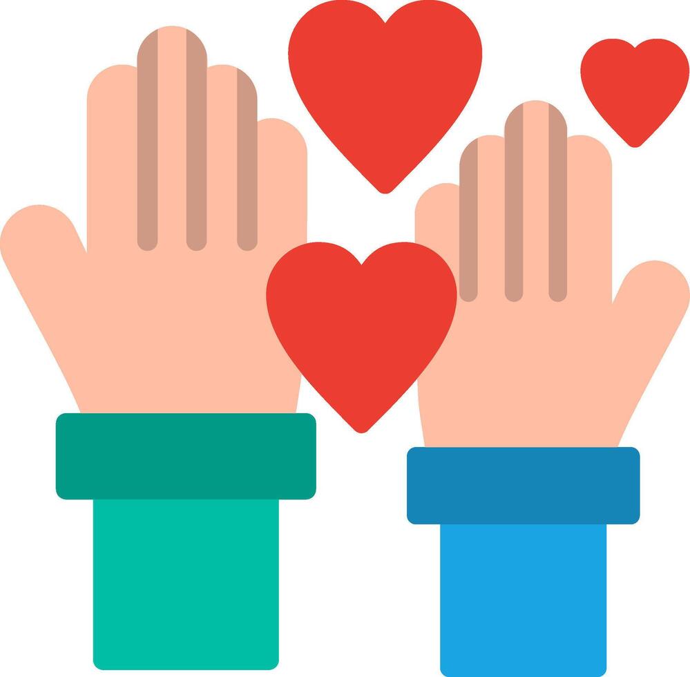 Hands up Flat Illustration Design vector