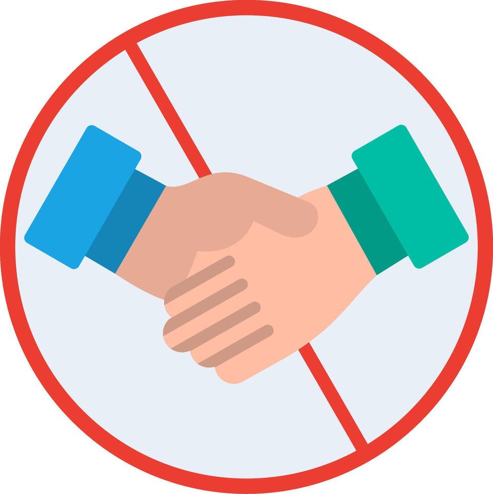No handshake Flat Illustration Design vector