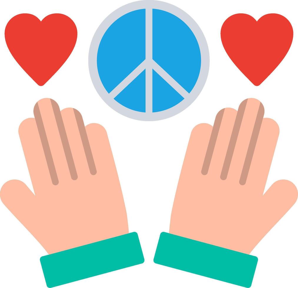 Peace Flat Illustration Design vector