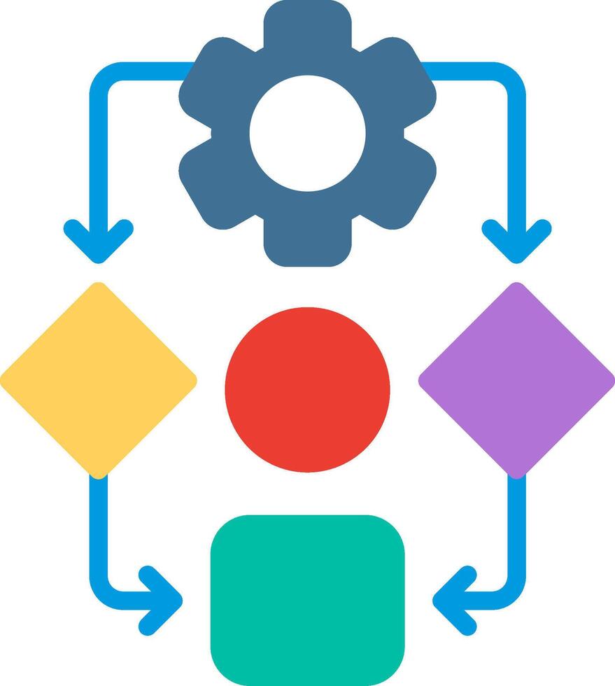 Predictive modeling Flat Illustration Design vector