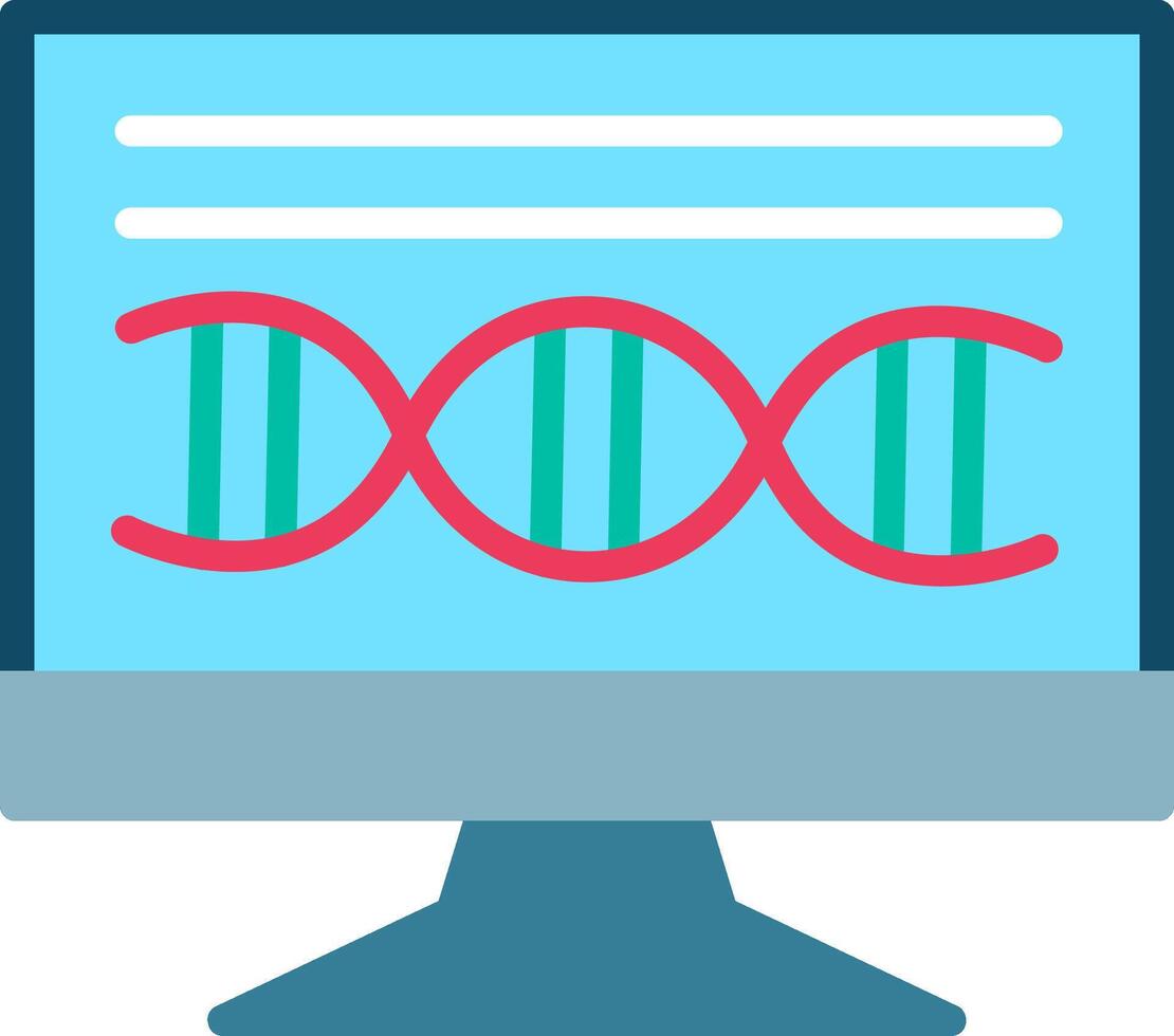 Dna structure Flat Icon Design vector