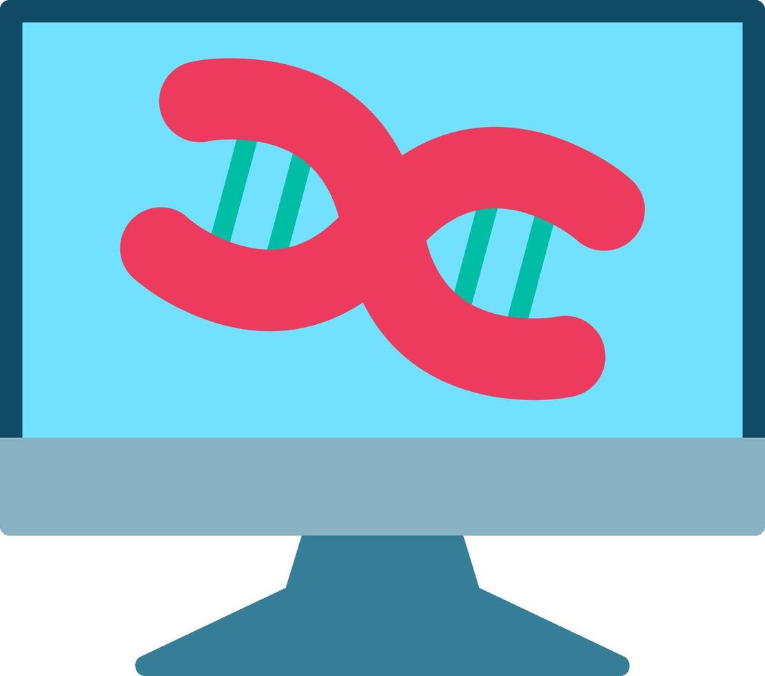 Chromosome Flat Icon Design vector