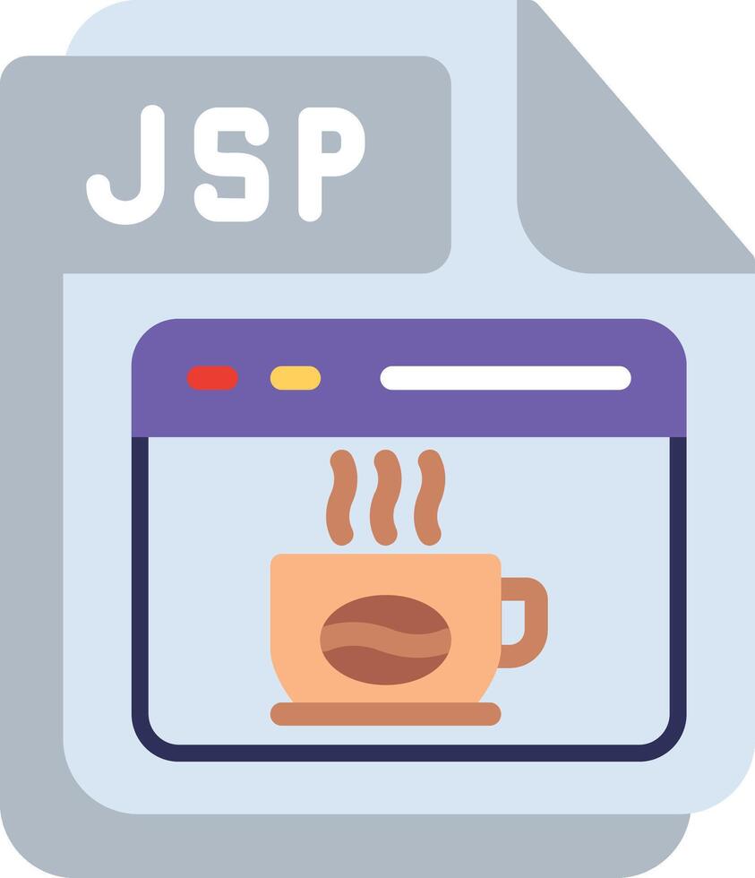JSP Flat Illustration Design vector