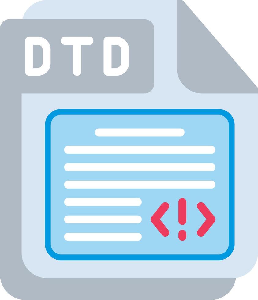 DTD Flat Illustration Design vector
