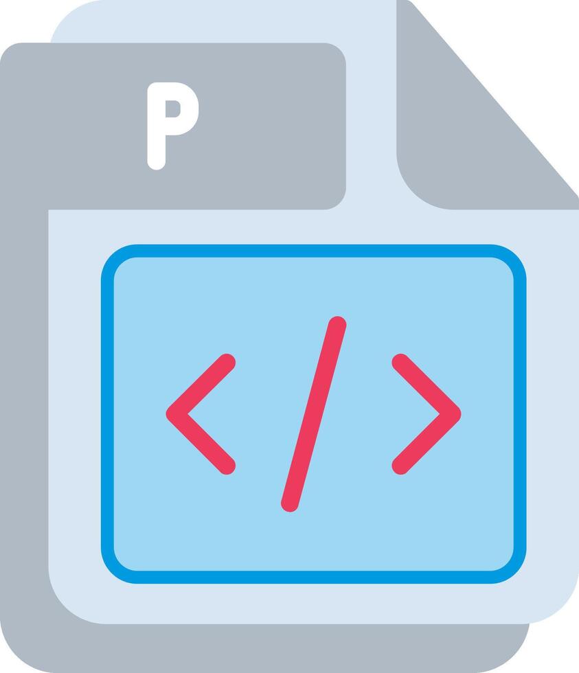 P Flat Illustration Design vector