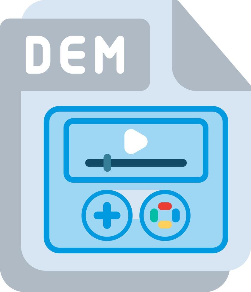 DEM Flat Illustration Design vector