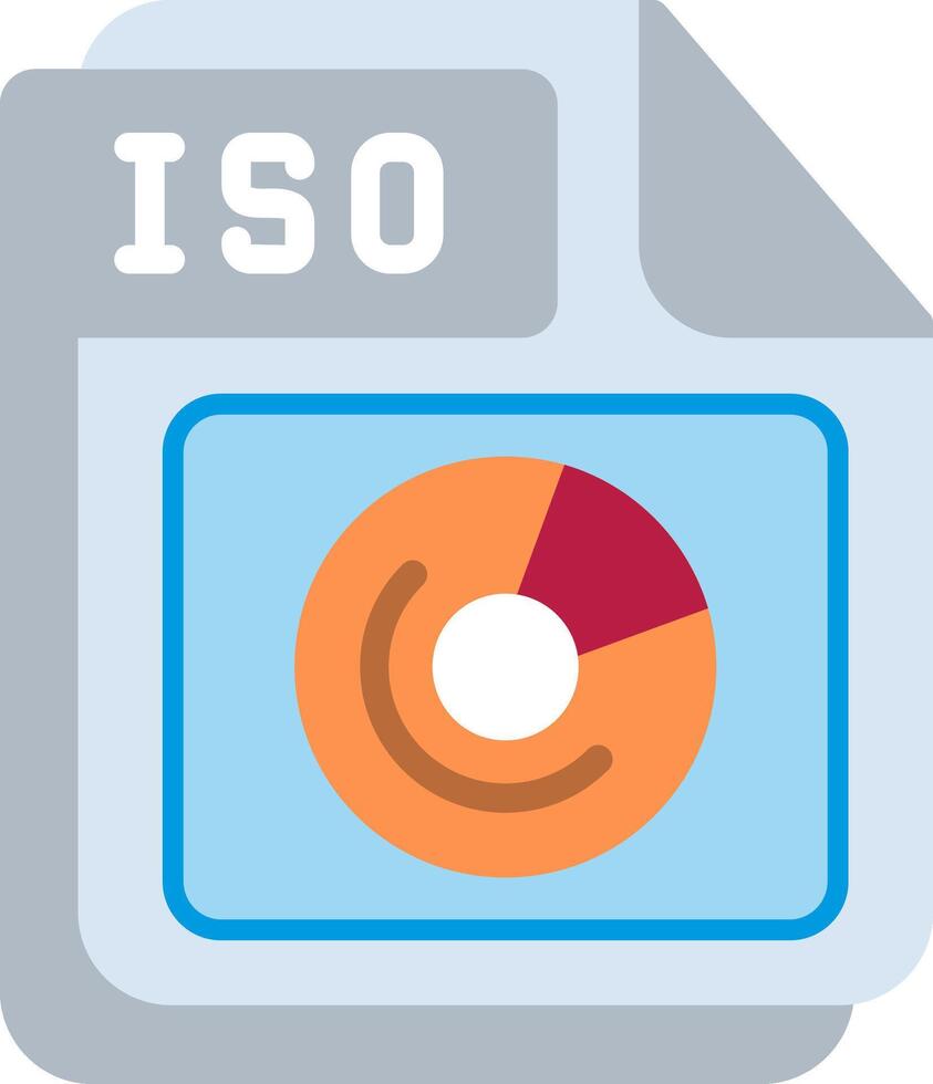 ISO Flat Illustration Design vector