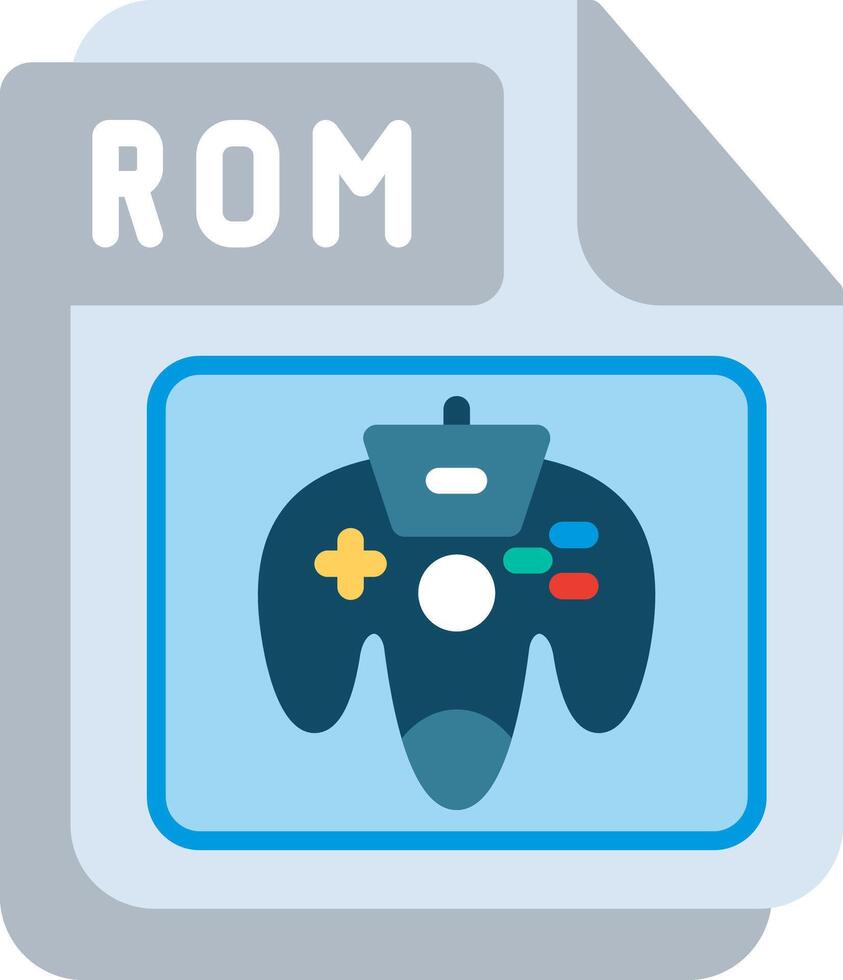 ROM Flat Illustration Design vector