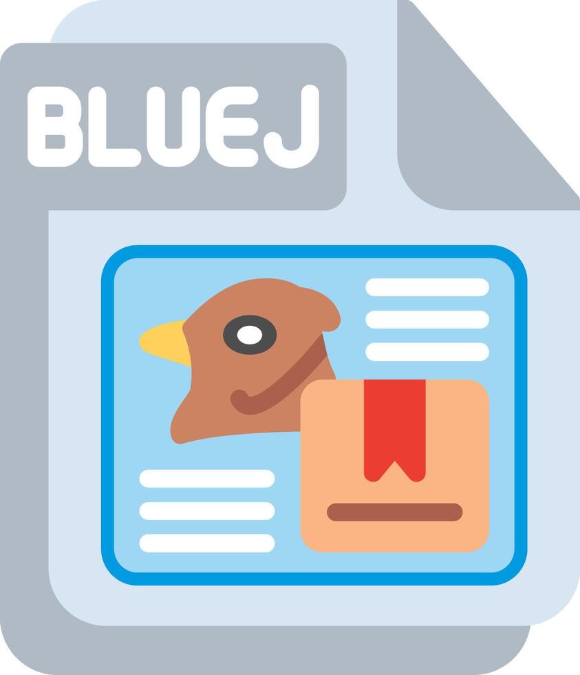 BLUEJ Flat Illustration Design vector