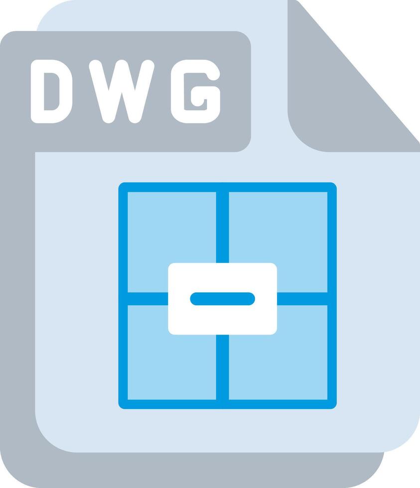 DWG Flat Illustration Design vector