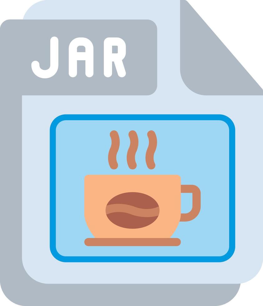 JAR Flat Illustration Design vector