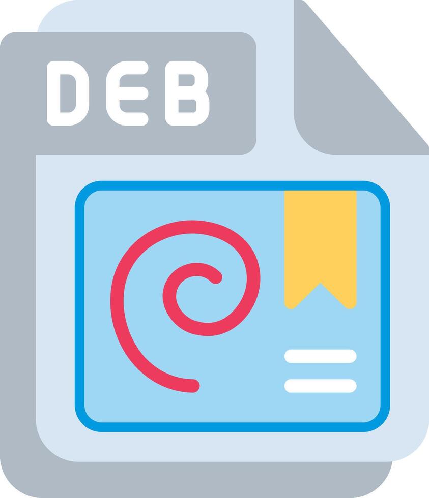 DEB Flat Illustration Design vector