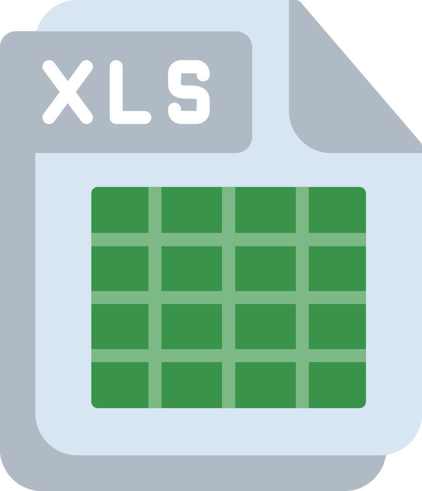 XLS Flat Illustration Design vector