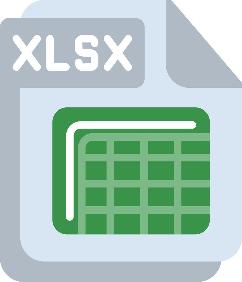 XLSX Flat Illustration Design vector