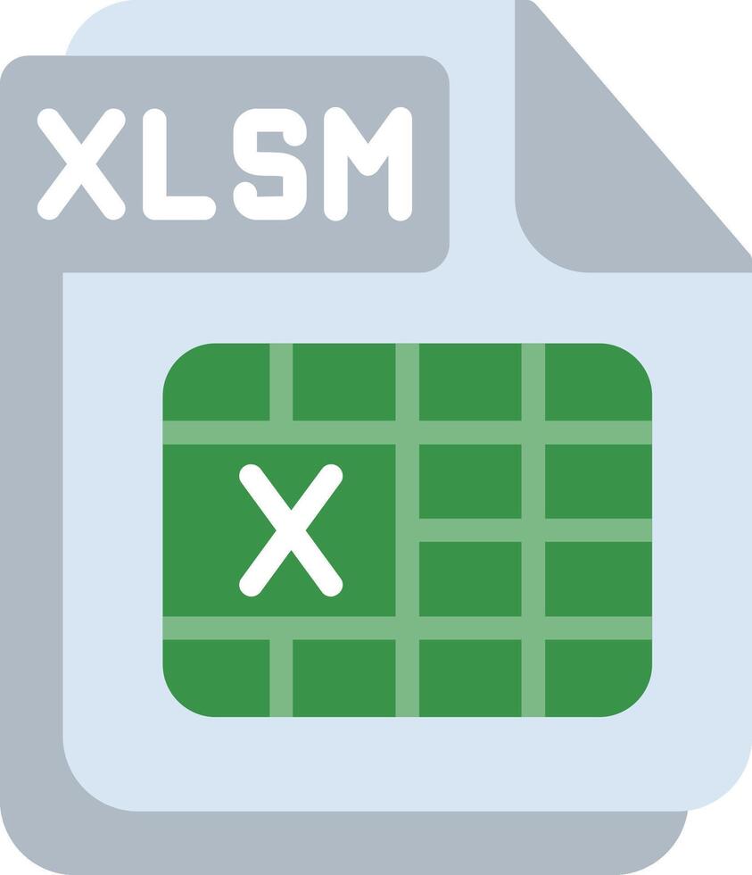 XLSM Flat Illustration Design vector