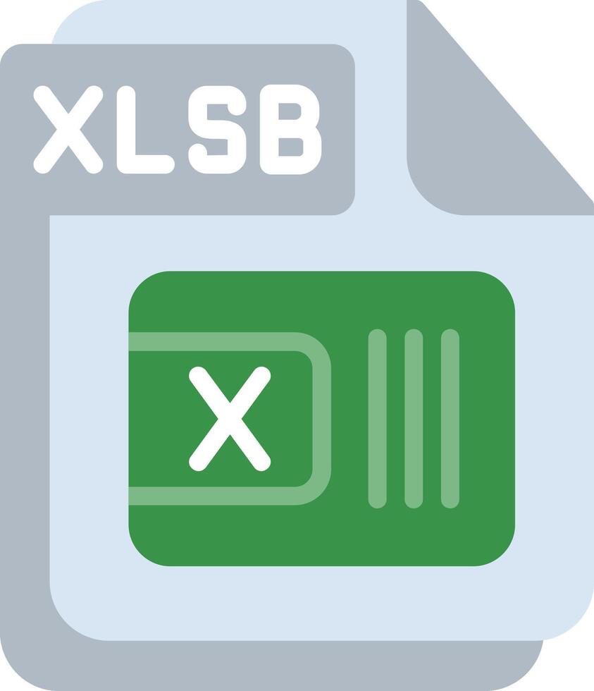 XLSB Flat Illustration Design vector