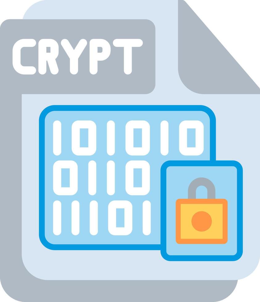 CRYPT Flat Illustration Design vector