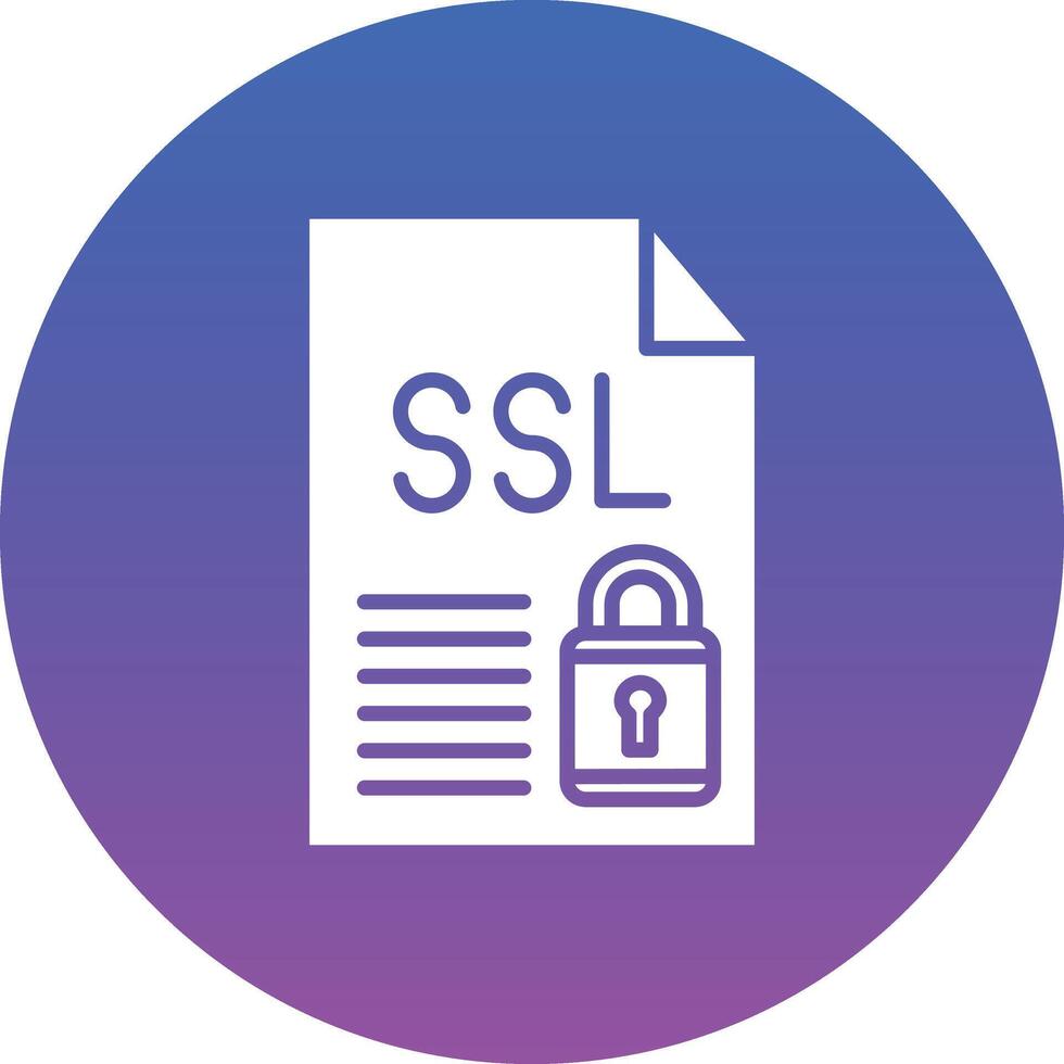 SSL File Illustration Icon vector