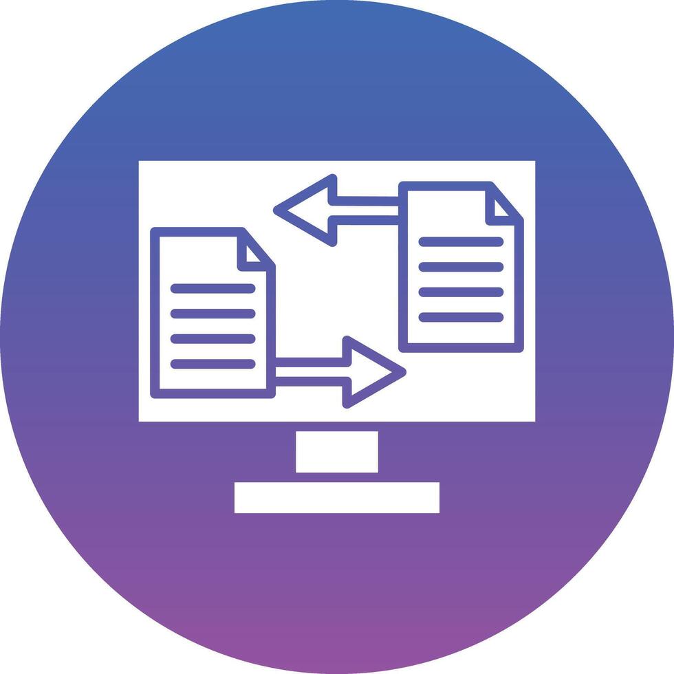 Online File Transfer Illustration Icon vector
