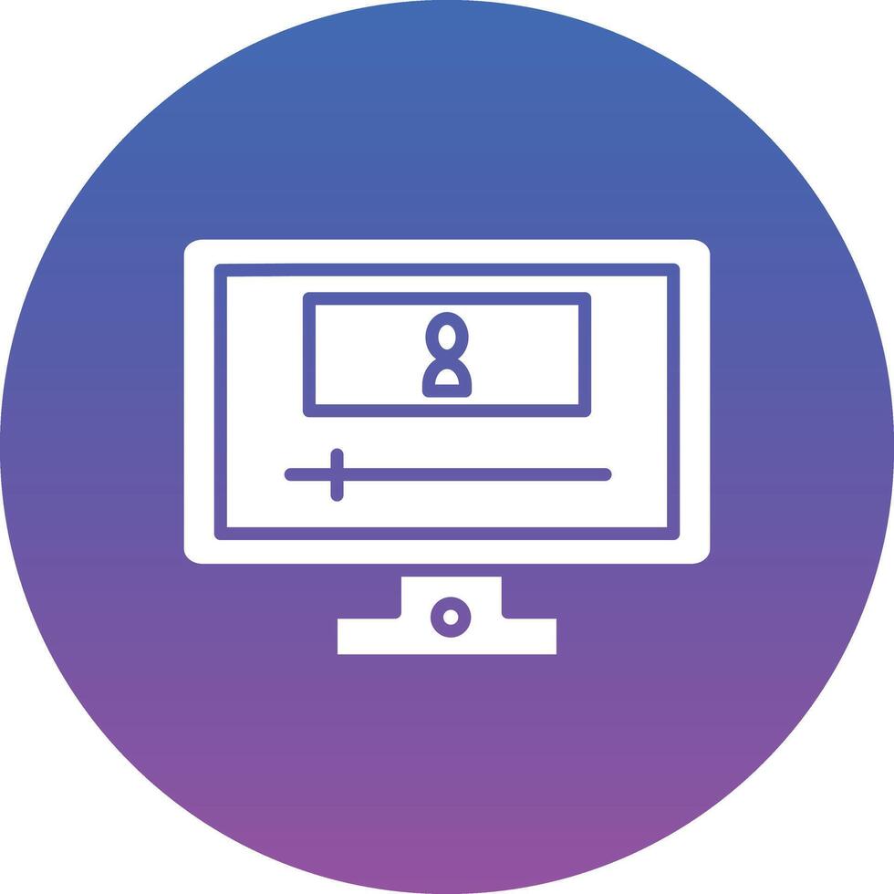 A computer monitor with a person on it vector