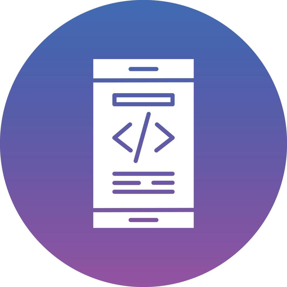 Mobile Coding Illustration Icon vector