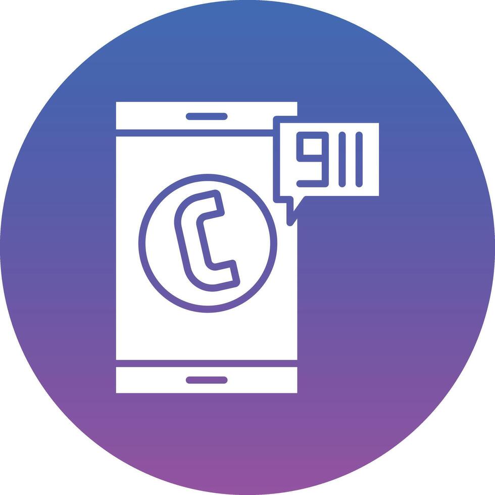 Call 911 Illustration Icon vector