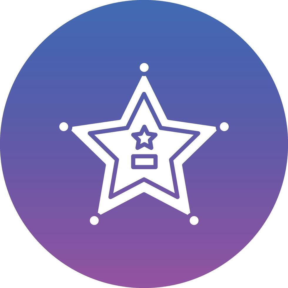 Sheriff Badge Illustration Icon vector