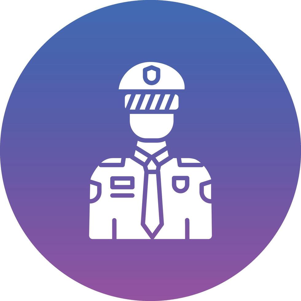 Policeman Illustration Icon vector