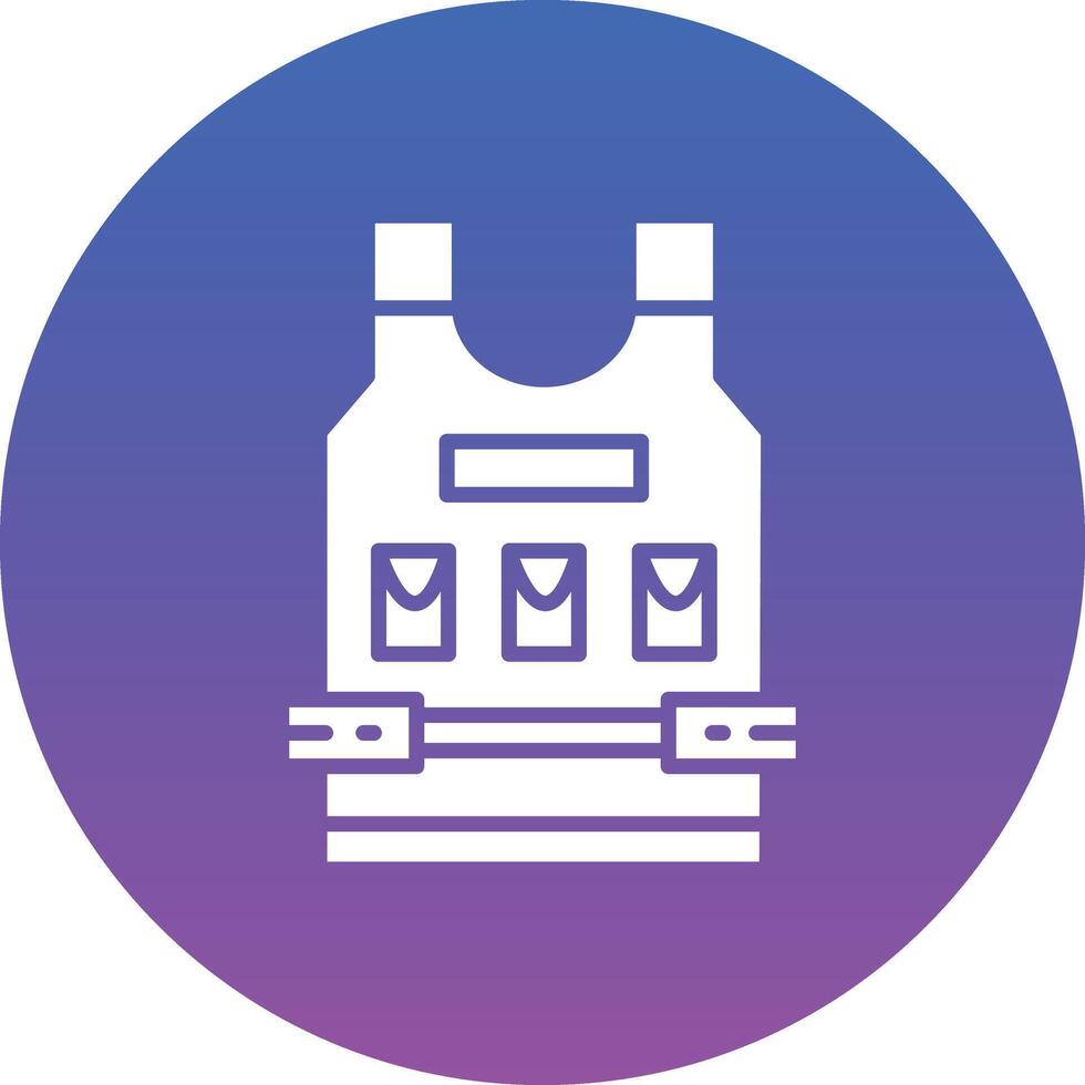 Bulletproof Vest Illustration Icon vector