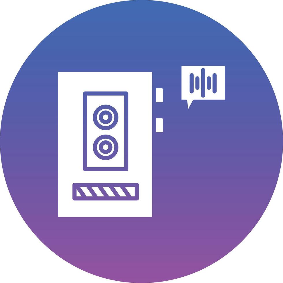 Voice Recorder Illustration Icon vector