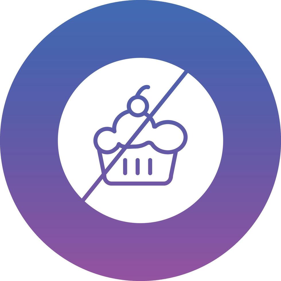 No Sweet Illustration Icon vector