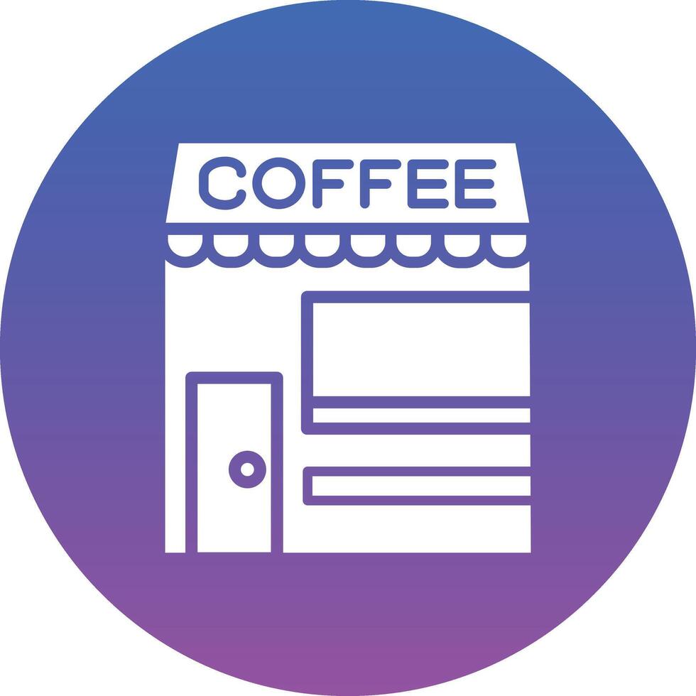 Coffee Shop Illustration Icon vector