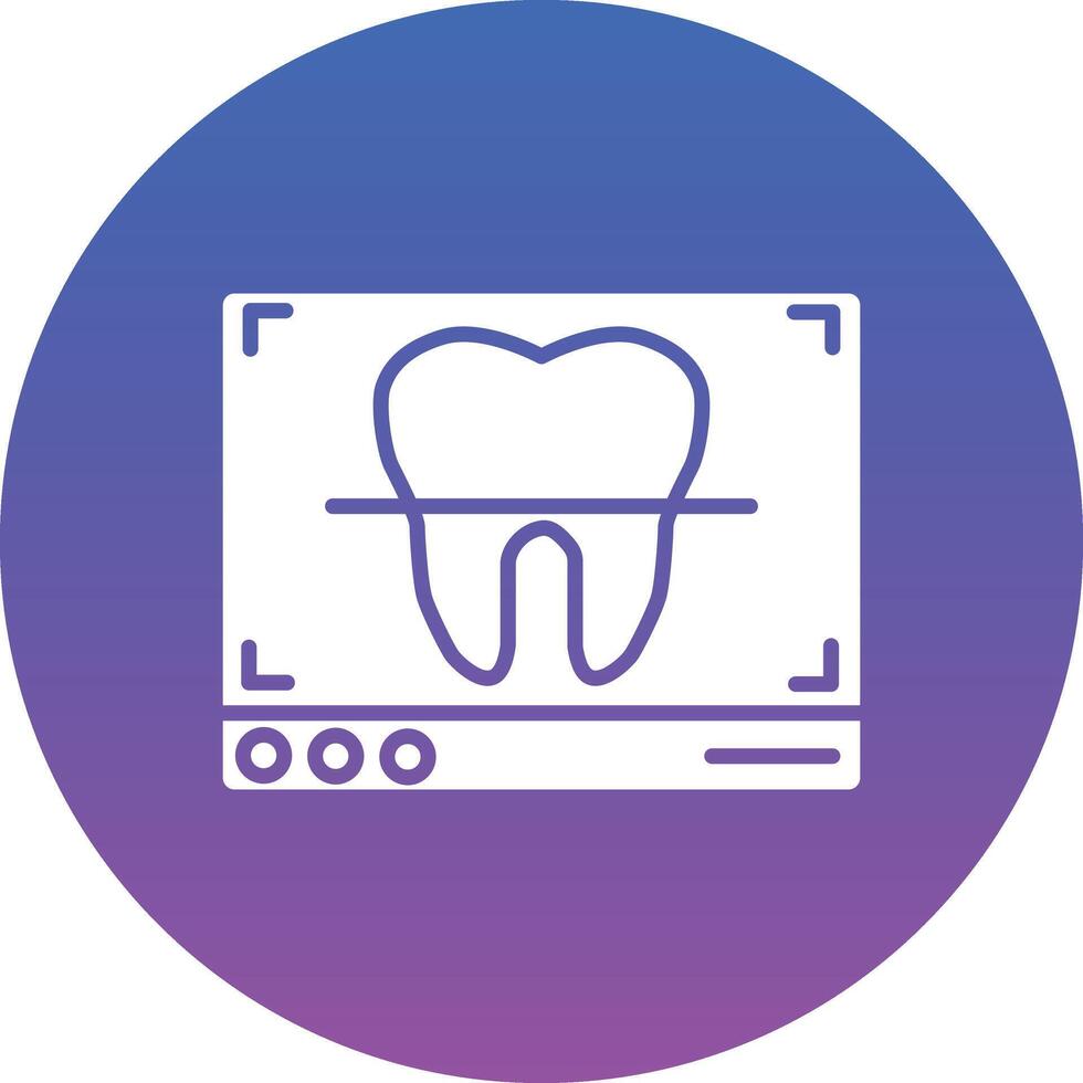 Tooth Xray Illustration Icon vector