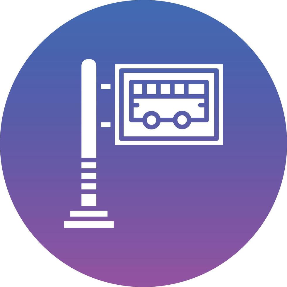 Bus Stop Illustration Icon vector