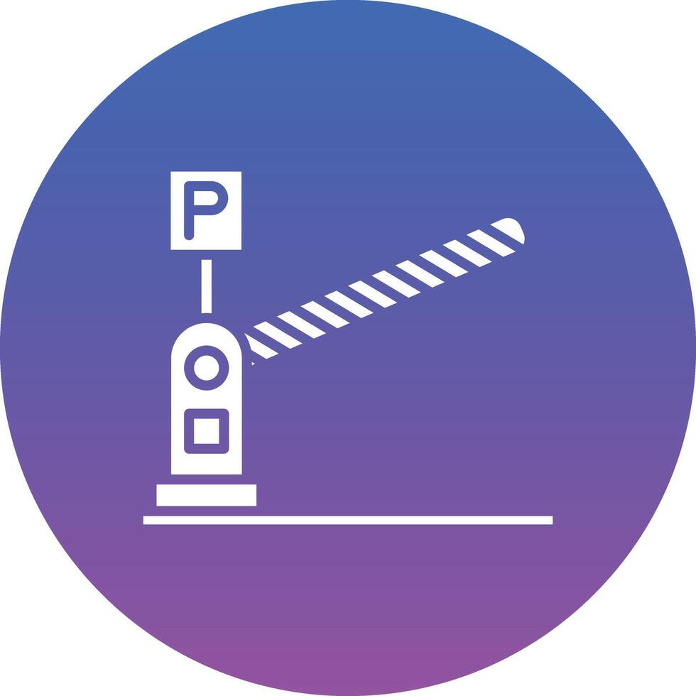 Parking Barrier Illustration Icon vector