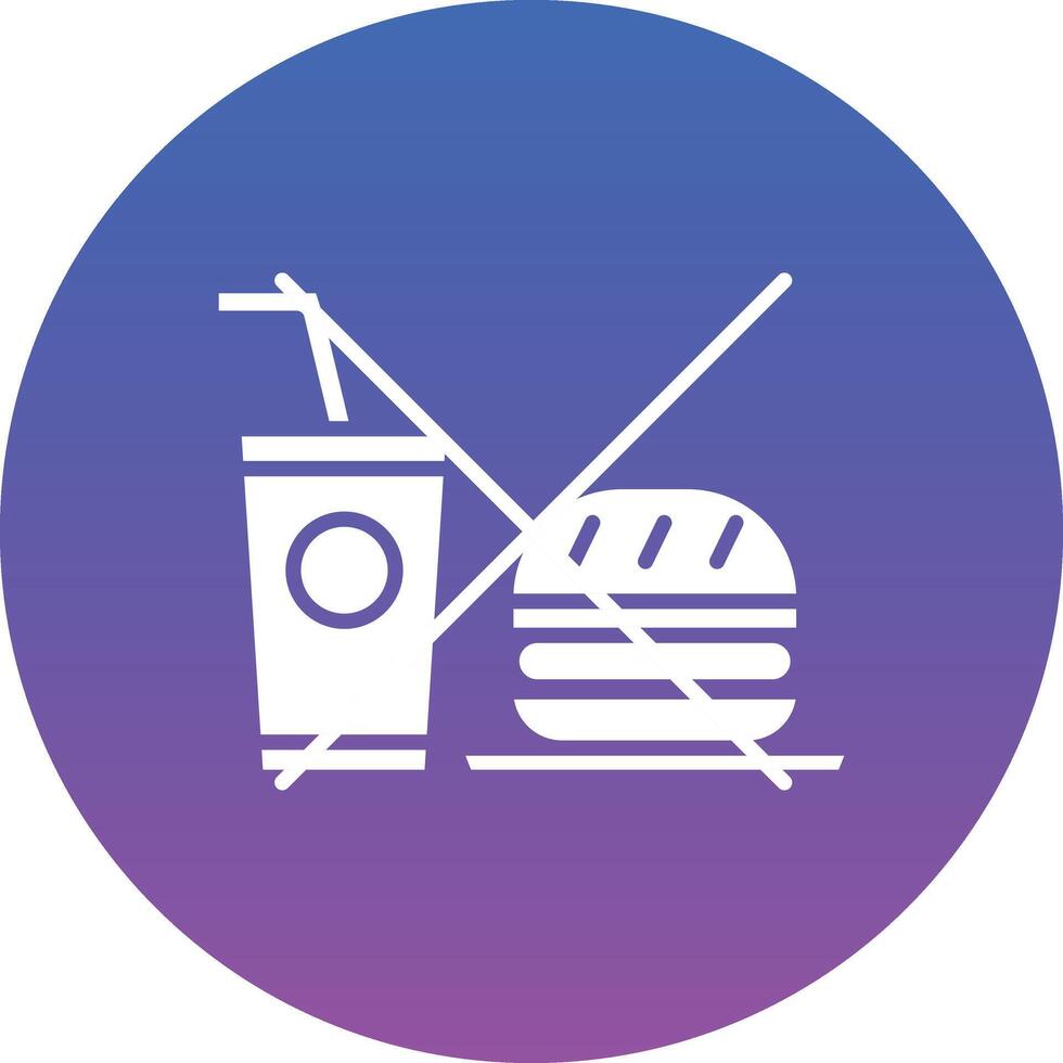 No Fast Food Illustration Icon vector
