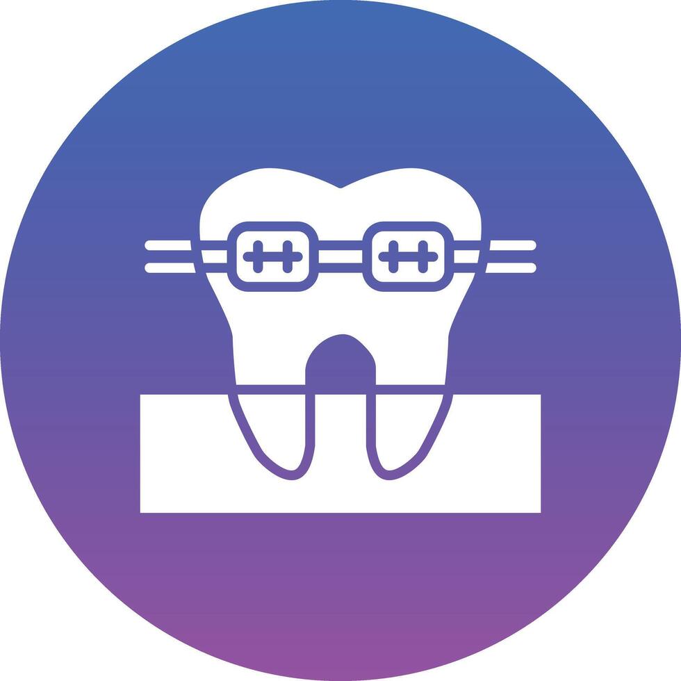 Tooth Braces Illustration Icon vector