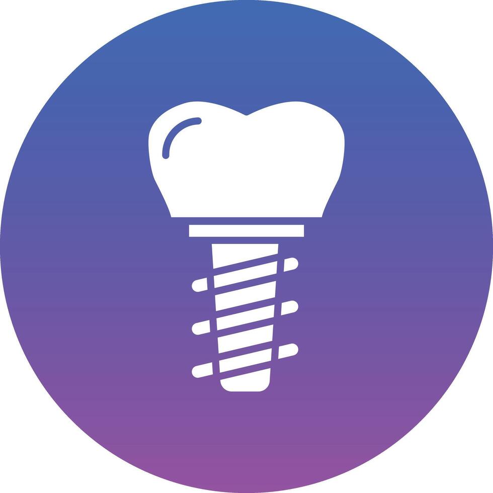 Dental Implant Illustration Icon vector