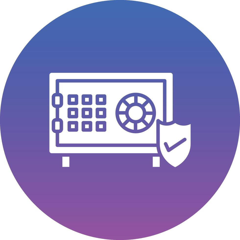 Safe Box Illustration Icon vector