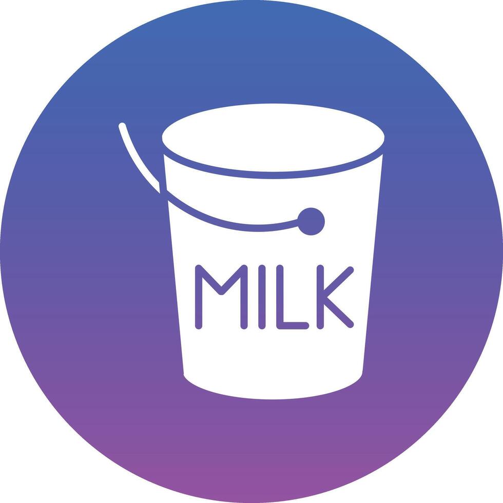 Milk Bucket Illustration Icon vector