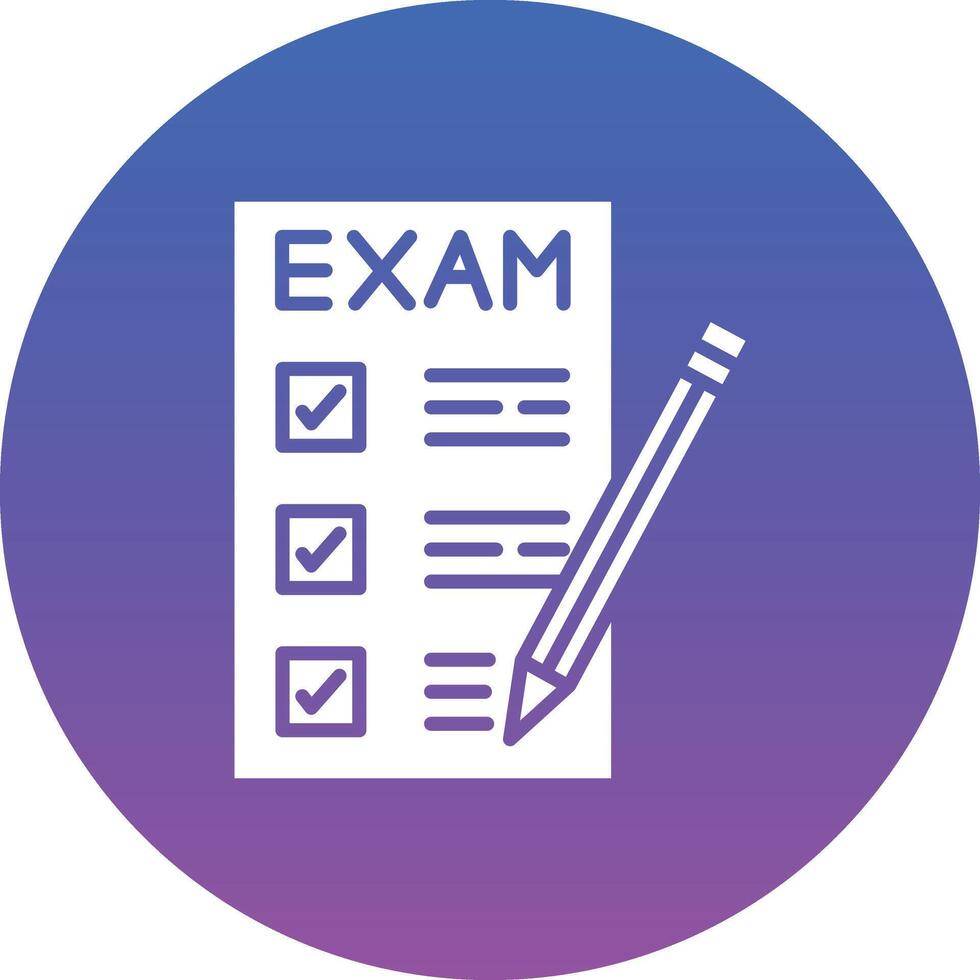 Exam Illustration Icon vector