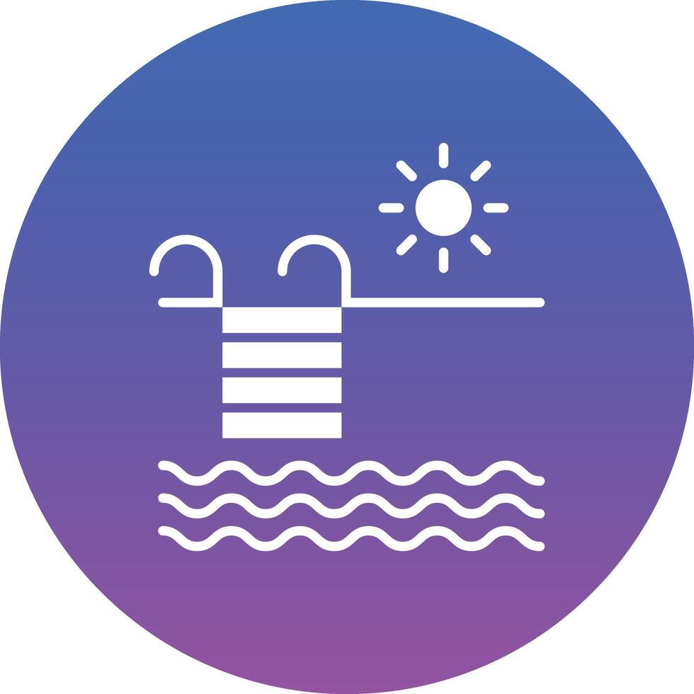 Swimming Pool Illustration Icon vector