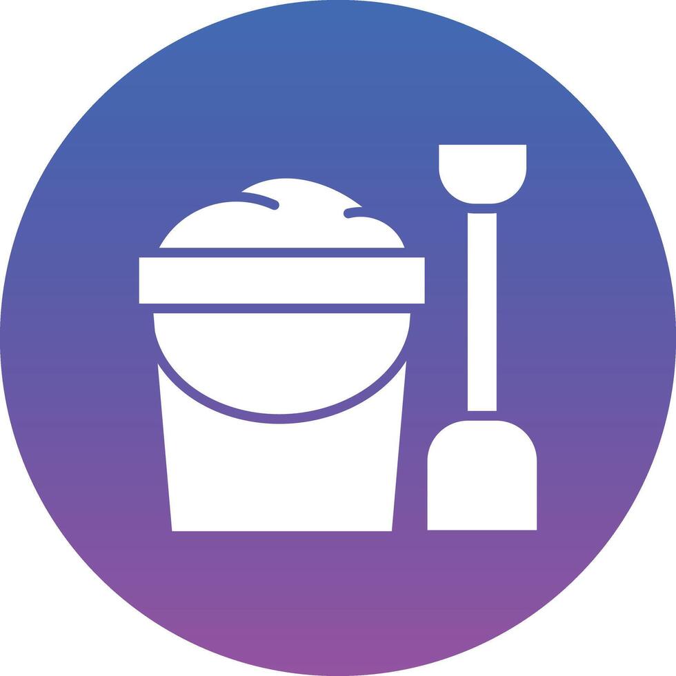 Sand Bucket Illustration Icon vector