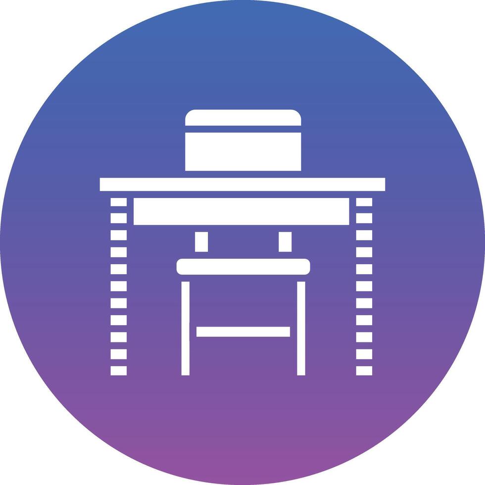 School Desk Illustration Icon vector