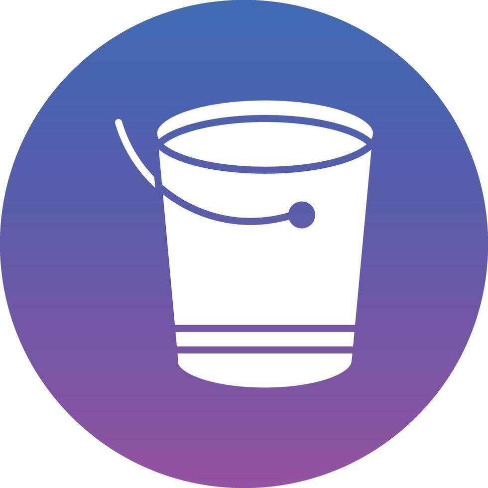 Water Bucket Illustration Icon vector