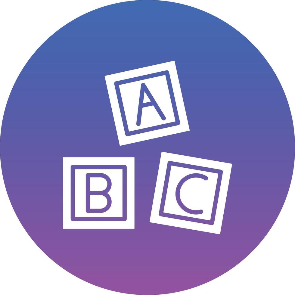 ABC Blocks Illustration Icon vector