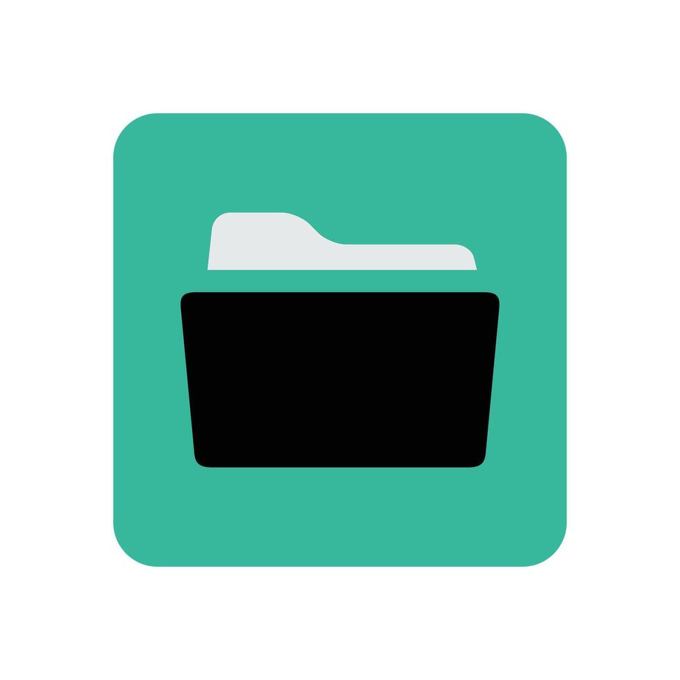 Abstract colorful flat icon design for file folder mobile application - UI design vector