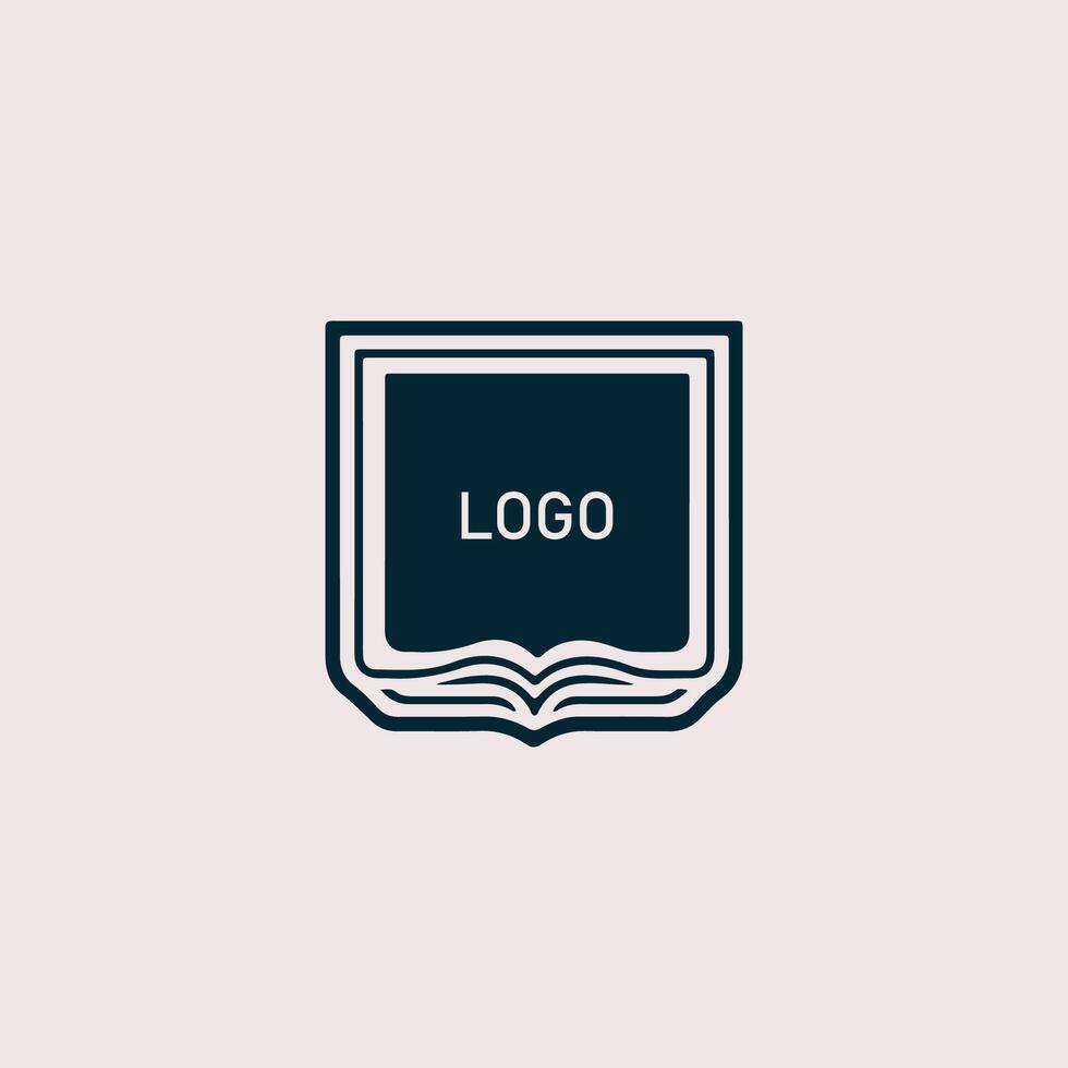 Reading, library book outline icons set, logo isolated on white background. Education symbol, logo vector
