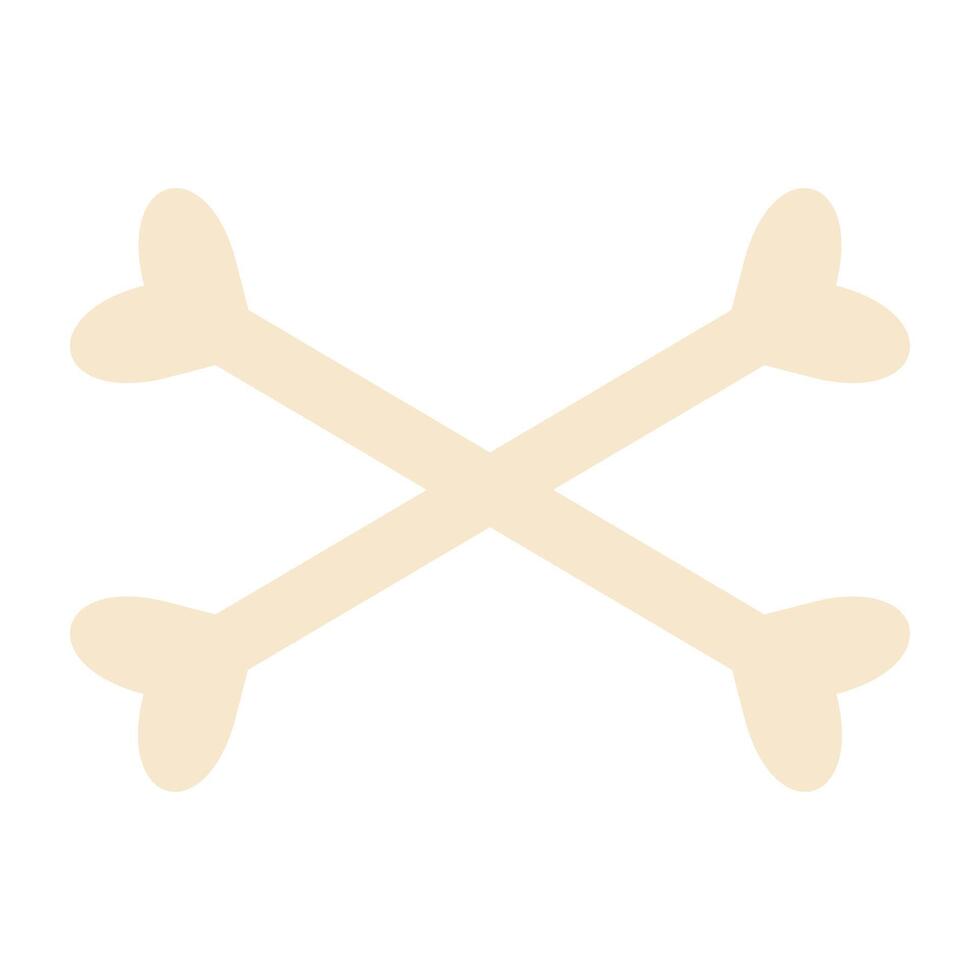 Crossbones on a white background. illustration. vector