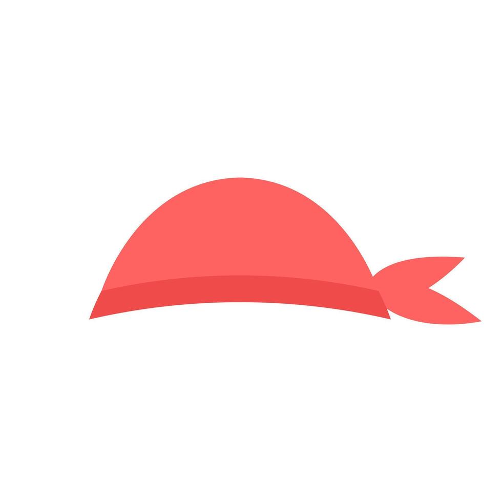 Red bandana. Pirate headdress. illustration. vector